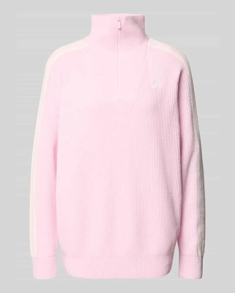 adidas Strickpullover mit Stehkragen Rosa