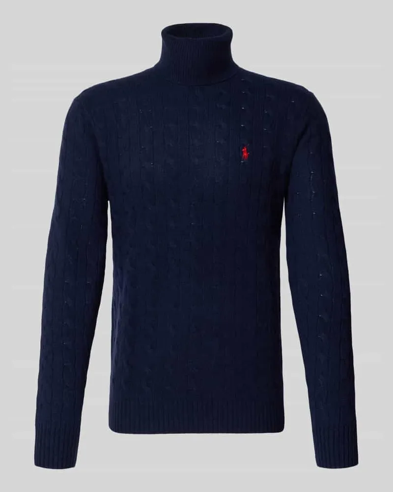 Ralph Lauren Slim Fit Strickpullover aus Woll-Kaschmir-Mix Marine