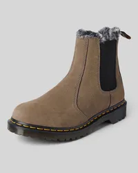 Dr.Martens Chelsea Boots aus Leder mit Innenfutter Modell 'Leonore Khaki