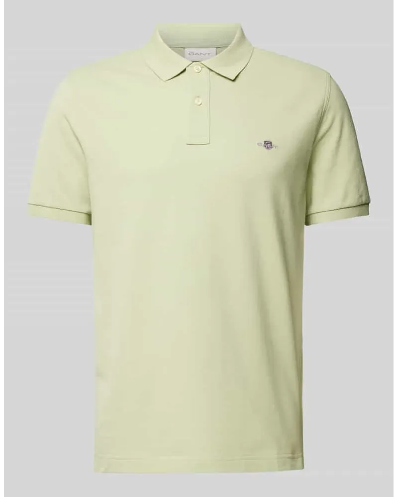 Gant Regular Fit Poloshirt mit Label-Stitching Modell 'SHIELD Hellgruen