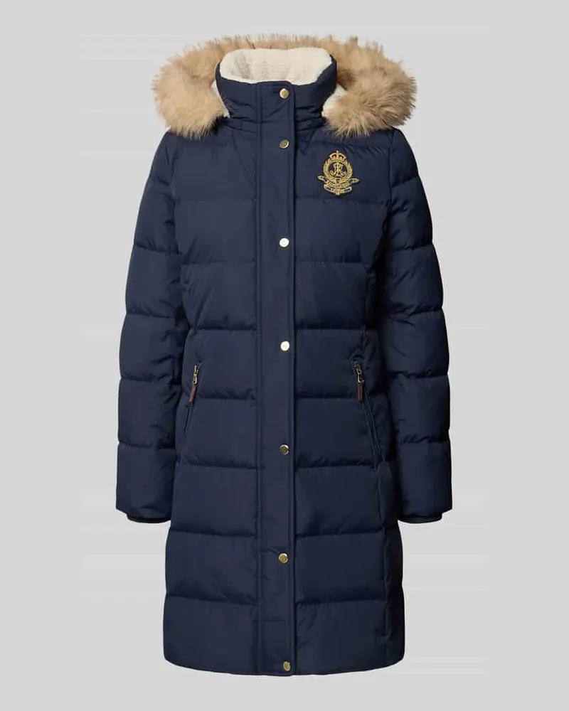 Ralph Lauren Steppmantel mit abnehmbarer Kapuze Dunkelblau