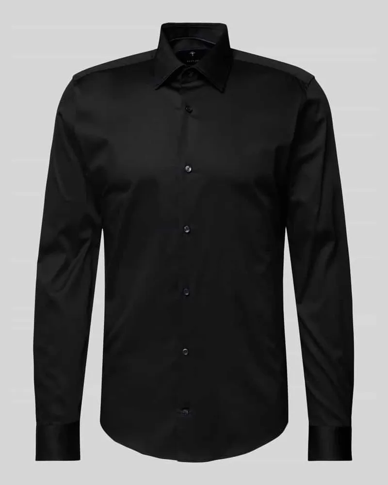 JOOP! Slim Fit Business-Hemd mit Kentkragen Modell 'Pit Black