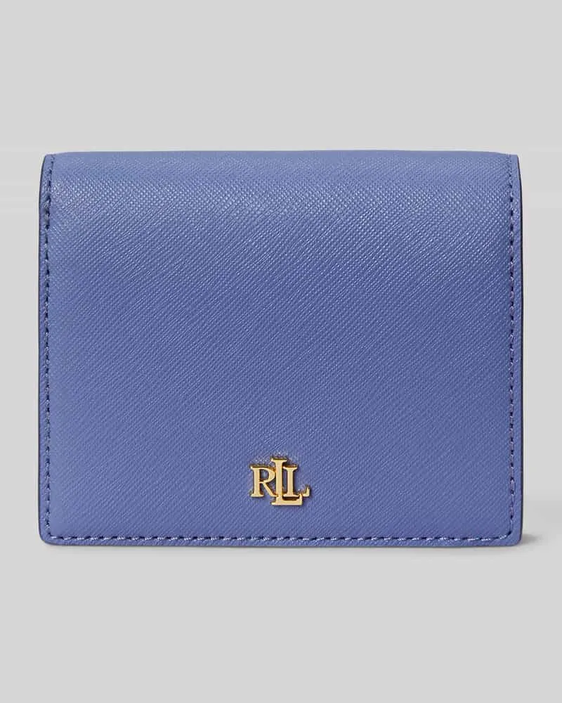 Ralph Lauren Portemonnaie aus echtem Leder Dunkelblau