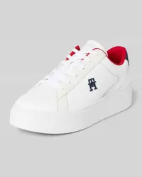 Tommy Hilfiger Ledersneaker mit Plateausohle Modell 'PLATFORM COURT Weiss