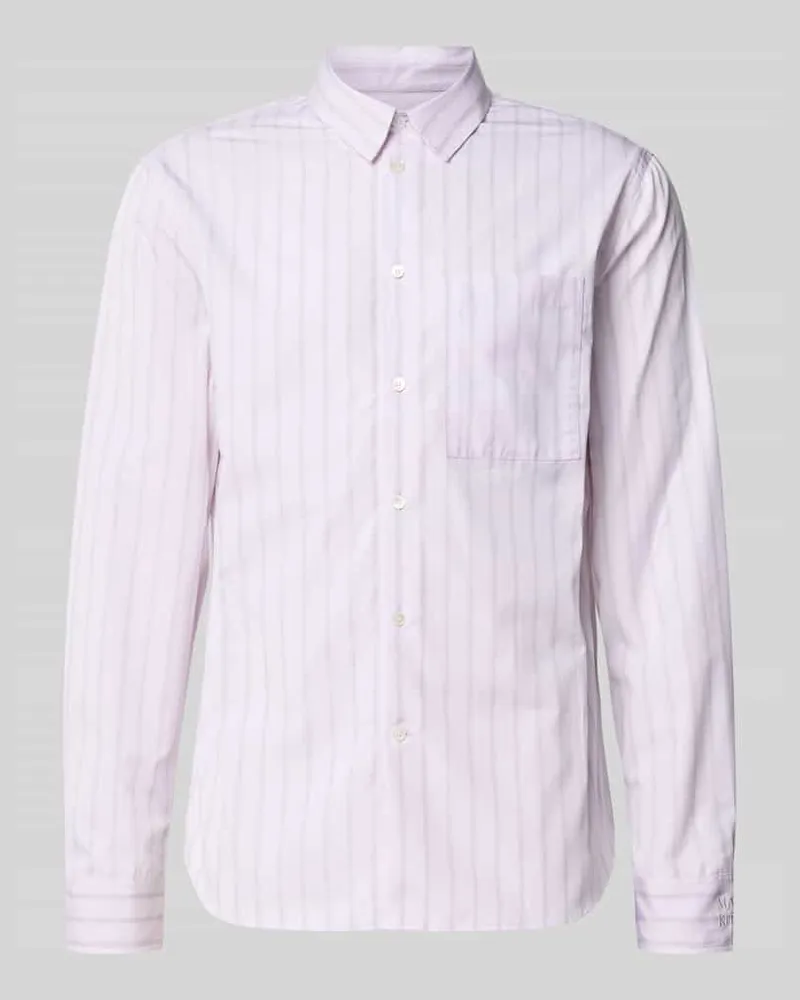 Kitsuné Relaxed Fit Freizeithemd aus Baumwolle Hellrosa