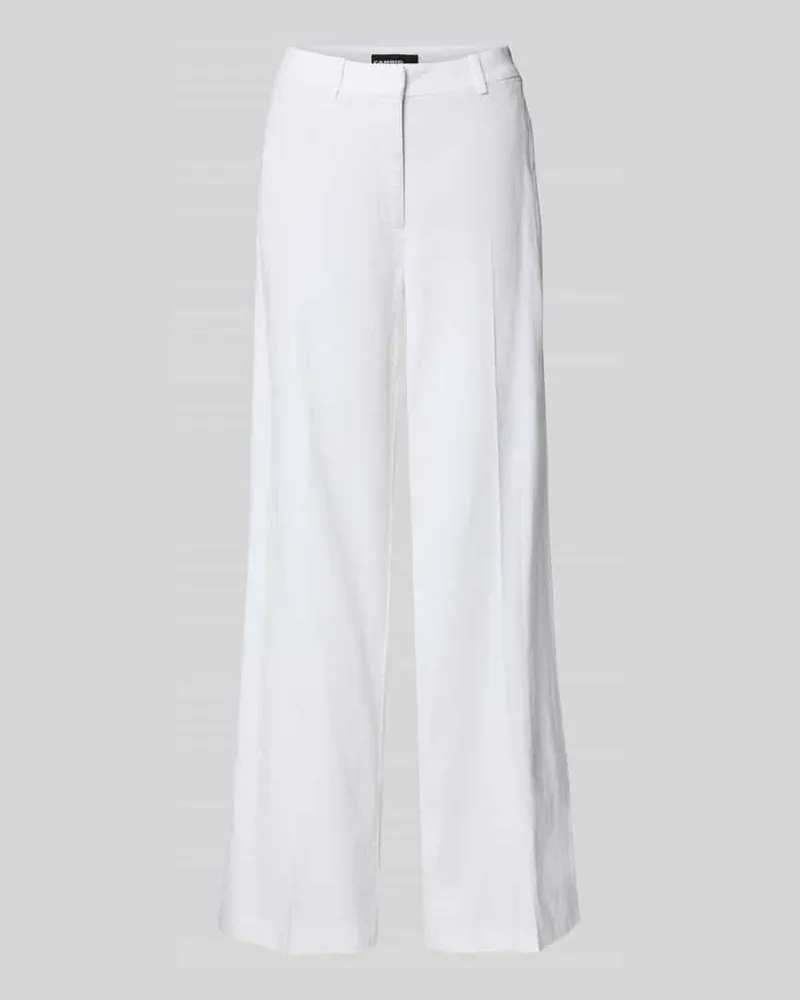 Cambio Hose aus Leinen-Mix mit Bügelfalten Modell 'MIRA Weiss