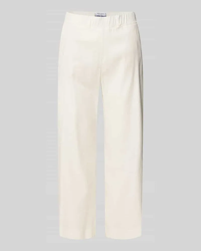 Brax Regular Fit Culotte aus Leinen-Mix Modell 'PAM Weiss