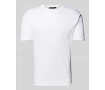 T-Shirt mit geripptem Rundhalsausschnitt Modell 'GILBERD