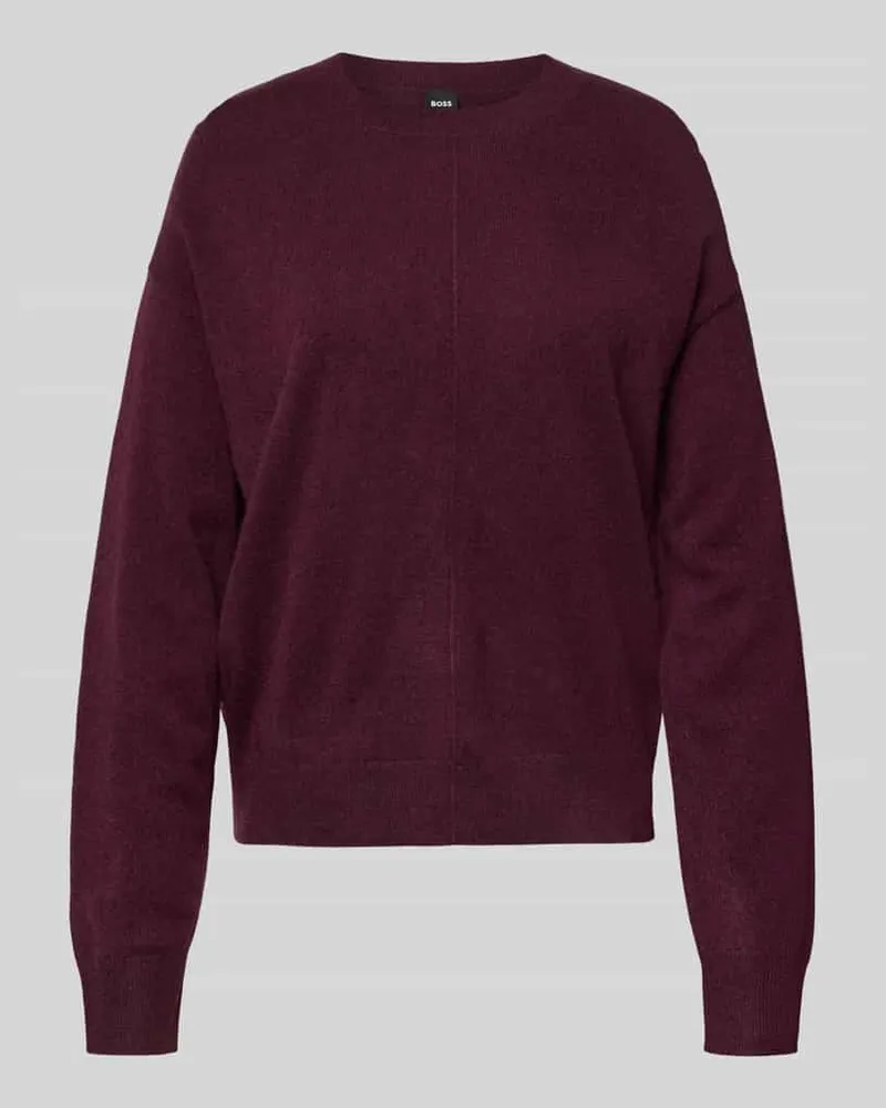 HUGO BOSS Relaxed Fit Strickpullover aus reinem Kaschmir Modell 'FASCONA Bordeaux