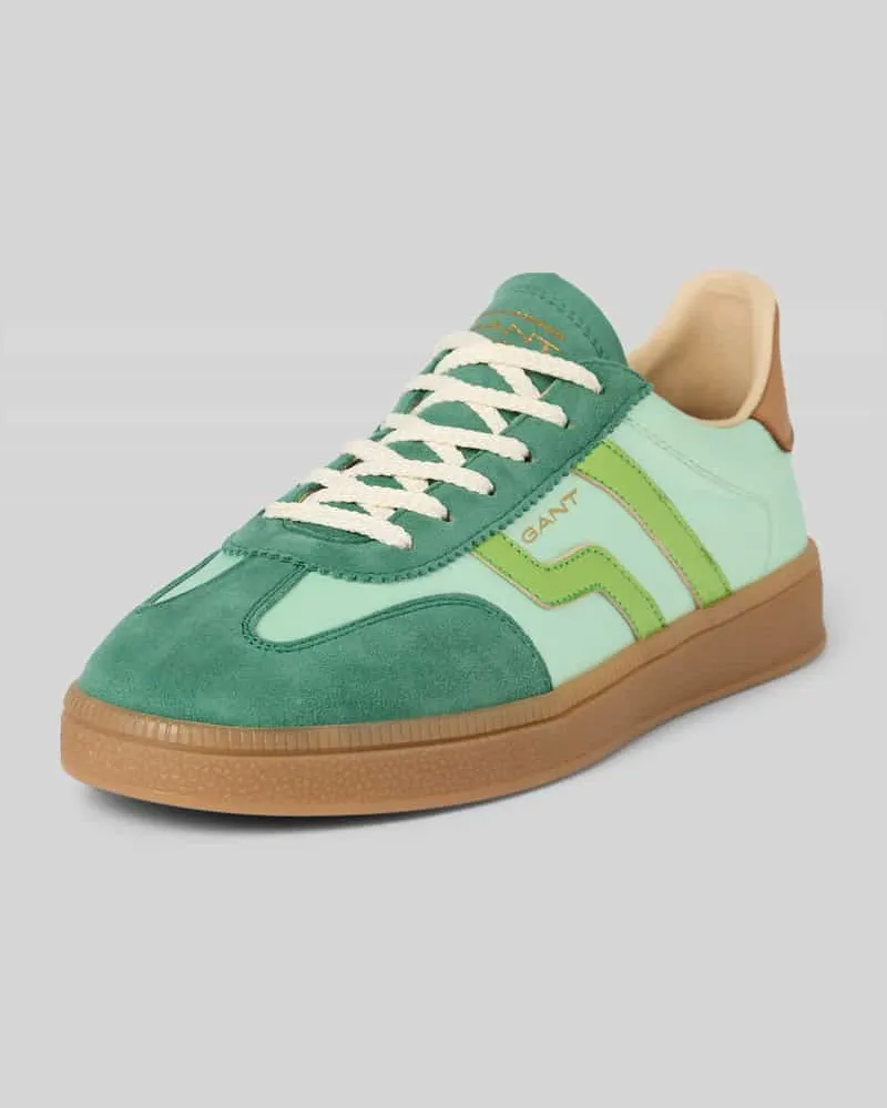 Gant Sneaker aus Leder-Mix mit Label-Detail Modell 'CUZIMA Hellgruen