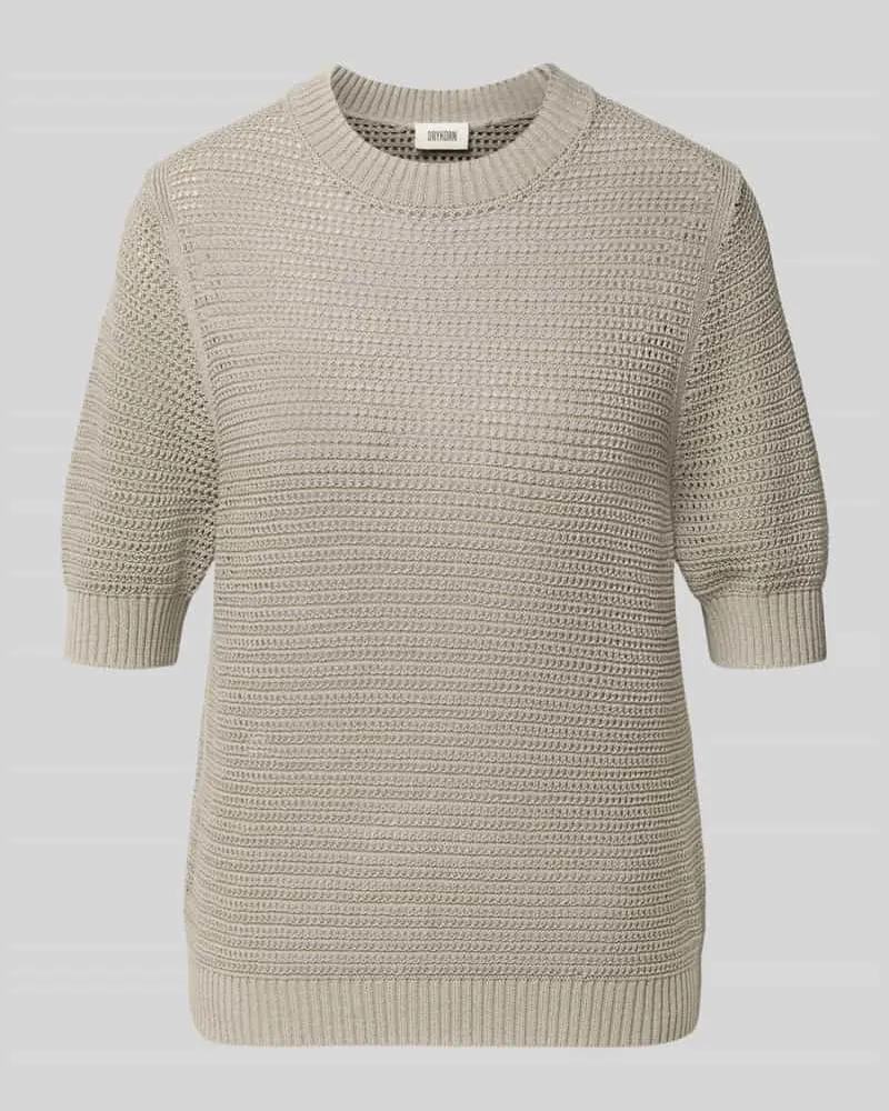 Drykorn Regular Fit Pullover in Strick-Optik Modell 'SANIDY Taupe