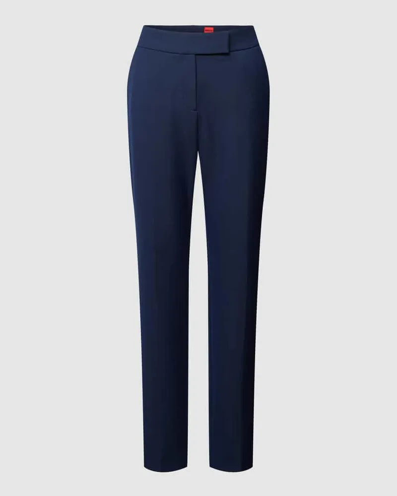 HUGO BOSS Stoffhose mit Strukturmuster Modell 'Hilesa Marine