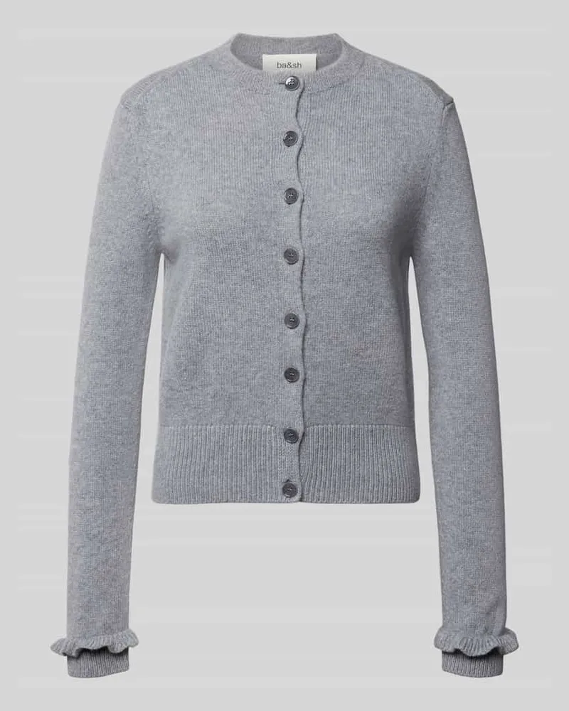 ba&sh Cardigan aus Lanawolle Modell 'KARANTE Hellgrau