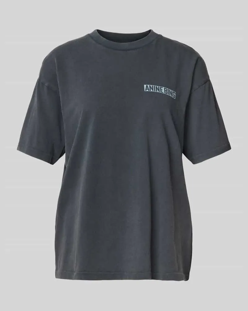 Anine Bing Oversized Fit T-Shirt mit Logo-Print Black