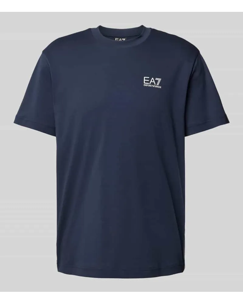 EA7 T-Shirt mit Label-Print Marine