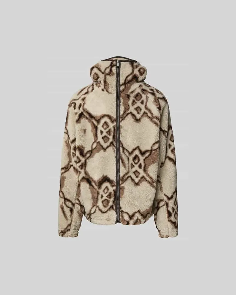 Daily Paper Fleecejacke mit Stehkragen Offwhite
