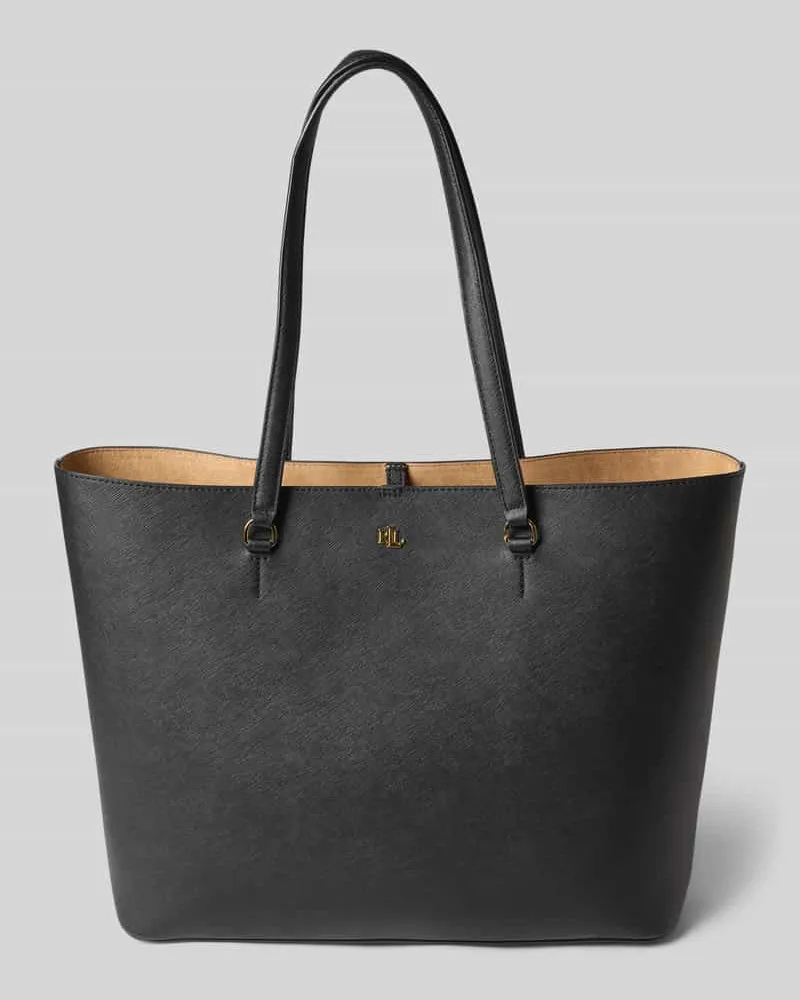 Ralph Lauren Tote Bag aus Rindsleder mit Label-Applikation Modell 'KARLY Black