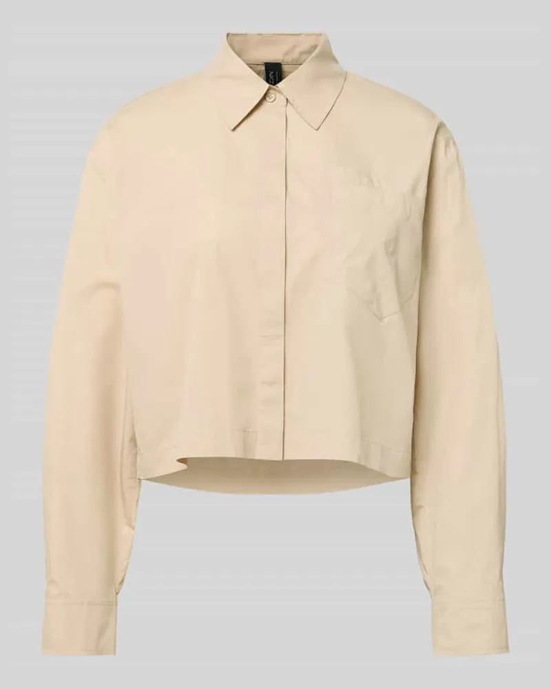 Marc Cain Boxy Fit Bluse mit Brusttaschen Sand