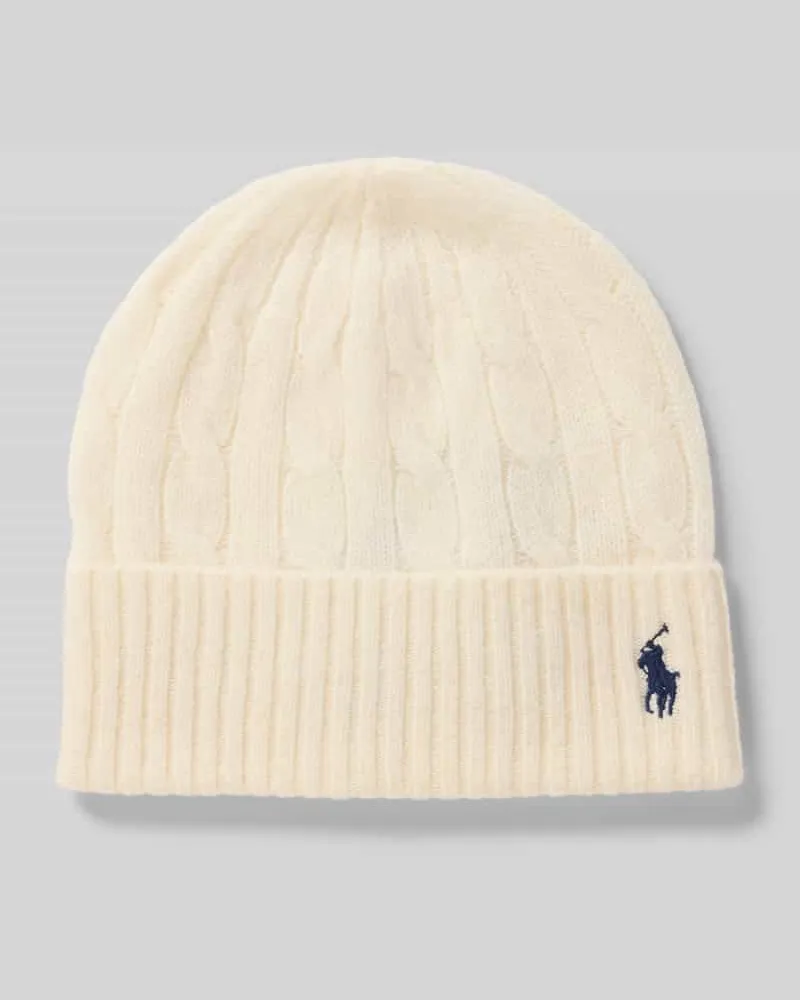 Ralph Lauren Mütze aus Woll-Kaschmir-Mix Offwhite