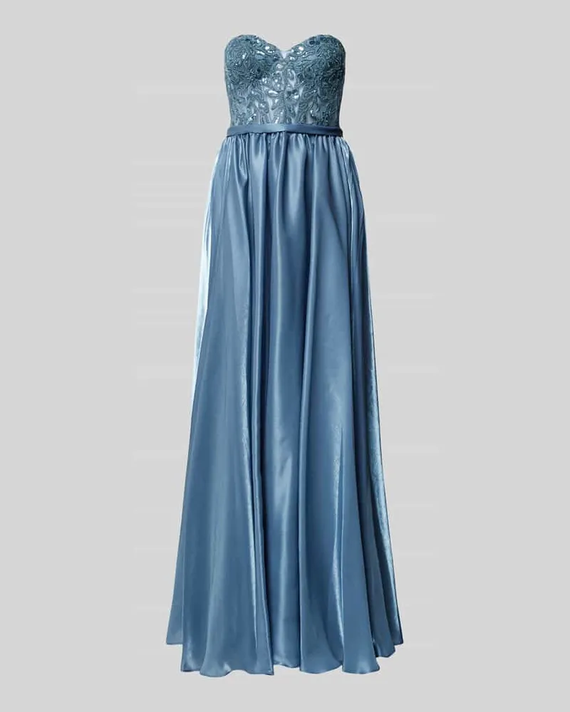 Unique Abendkleid mit Raffungen Bleu