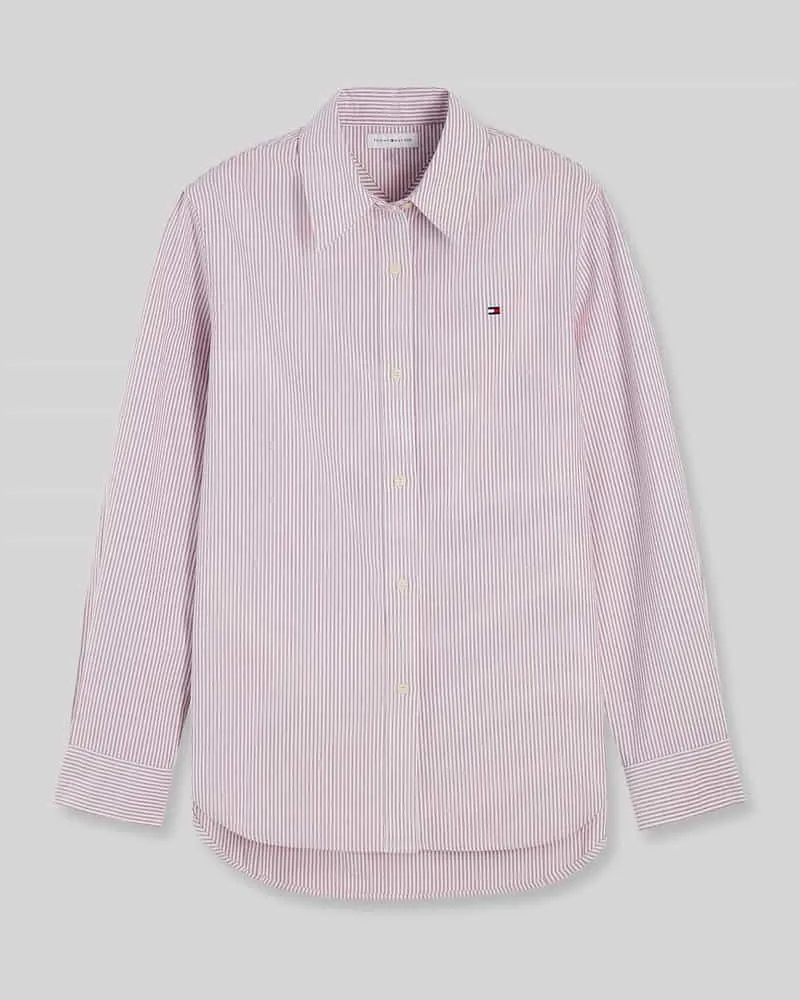 Tommy Hilfiger Regular Fit Freizeithemd aus reiner Baumwolle Hellrosa