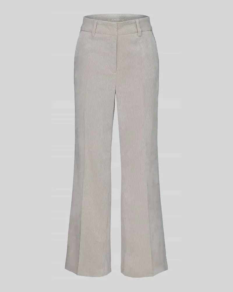 Cambio Regular Fit Cordhose mit angedeuteten Taschen Modell 'AMELIE Kitt