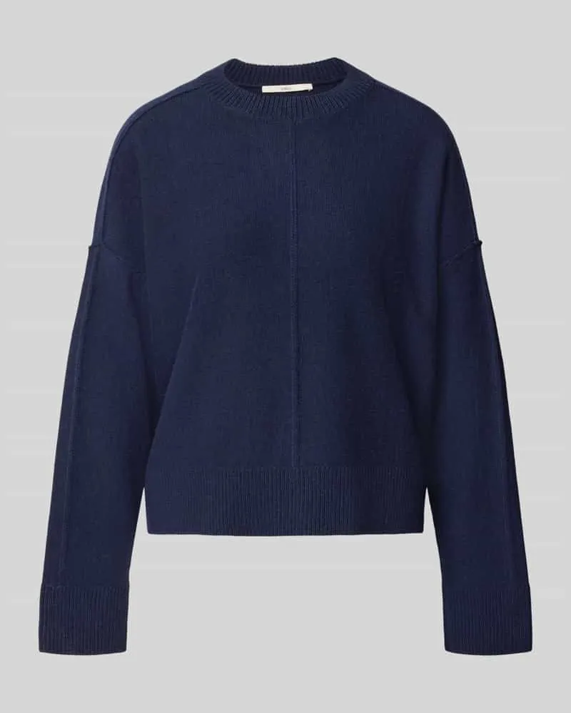Lanius Wollpullover aus Schurwoll-Baumwoll-Mix Marine