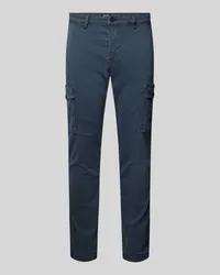 MAC Jeans Tapered Fit Cargohose mit Gürtelschlaufen Modell 'Driver Blau