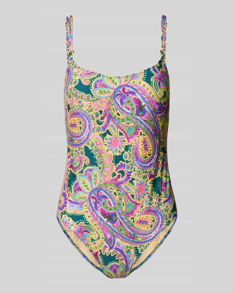 Marie Jo Slim Fit Badeanzug mit Allover-Paisley-Print Modell 'Lise Pink
