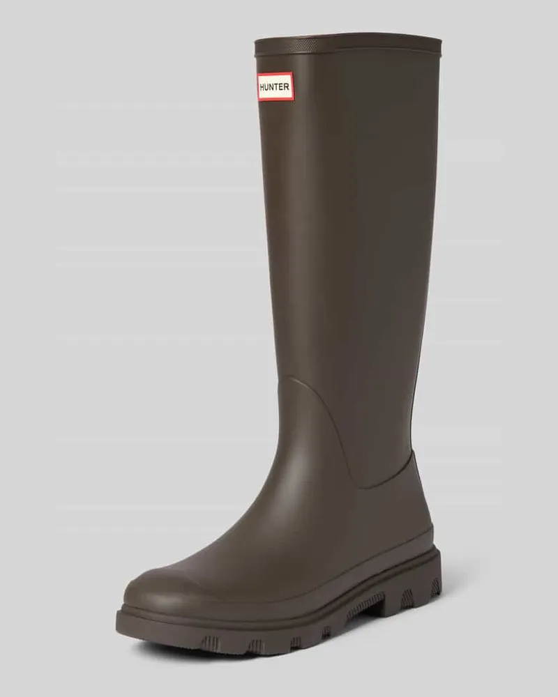 Hunter Stiefel mit Label-Detail Schoko
