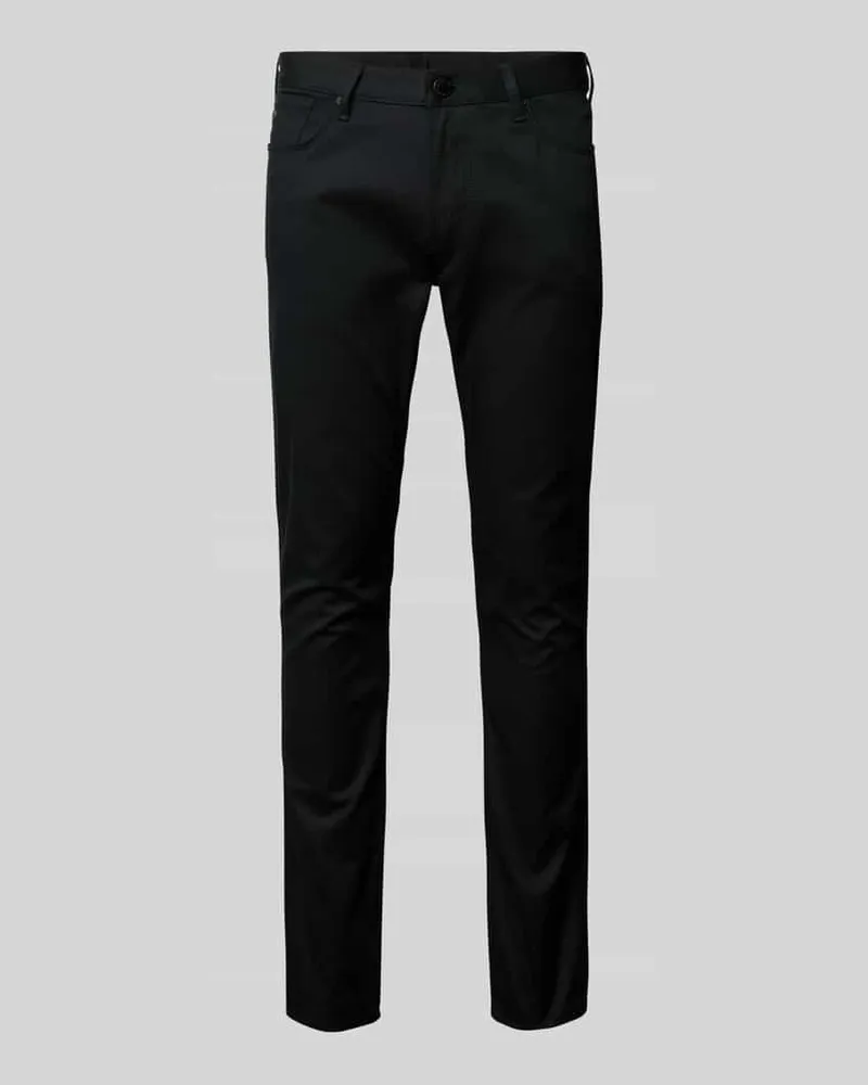 Emporio Armani Jeans mit Eingrifftaschen und Label-Detail Black