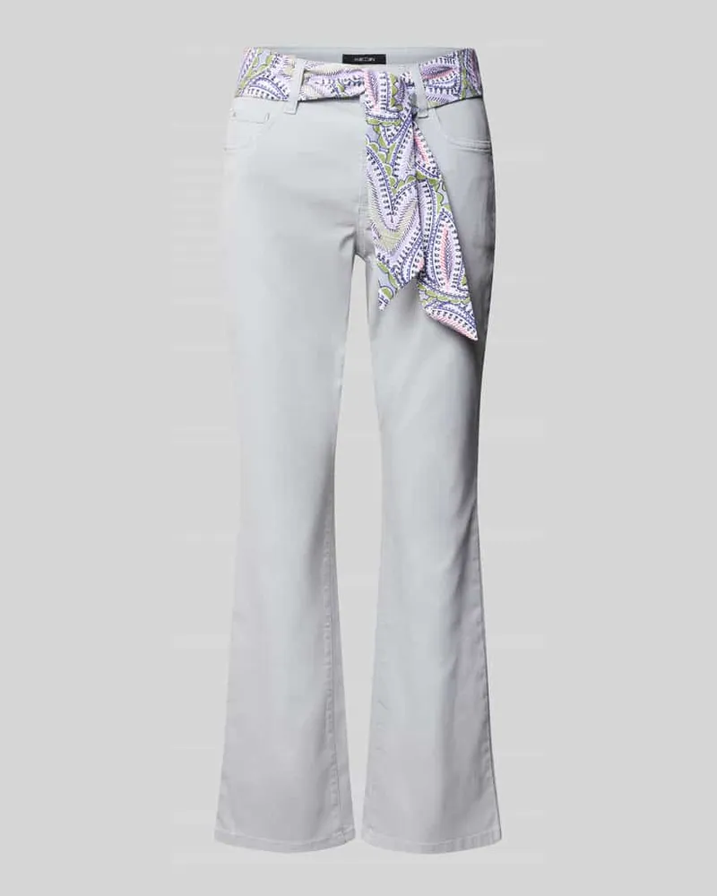 Marc Cain Hose mit Bindegürtel Hellblau