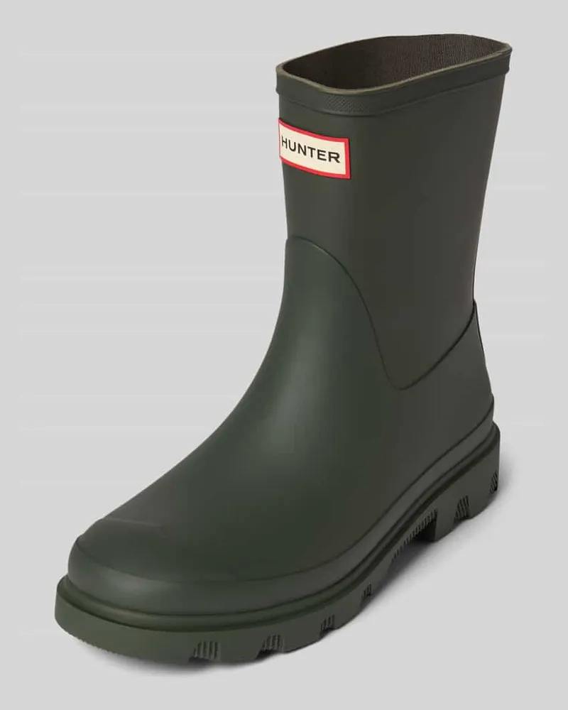 Hunter Gummistiefel mit Label-Detail Oliv