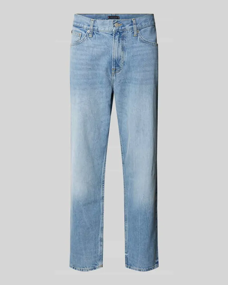 Tommy Hilfiger Tapered Fit Jeans aus reiner Baumwolle Jeansblau