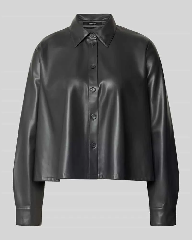someday. Relaxed Fit Hemdjacke in Leder-Optik Modell 'Zeather Anthrazit