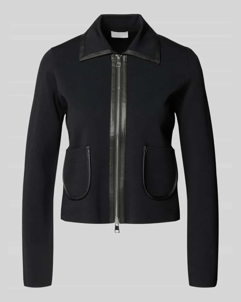 Liu Jo Strickjacke mit Umlegekragen Black
