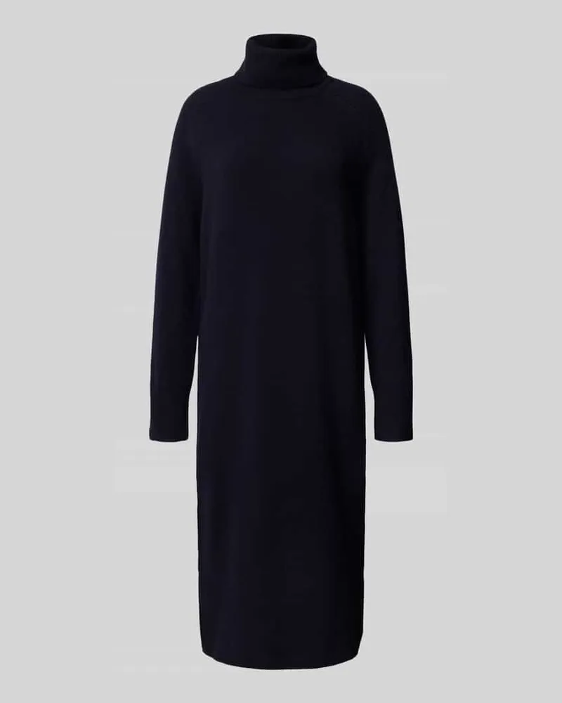 Gant Strickkleid mit Kaschmir-Anteil und Rollkragen Marine