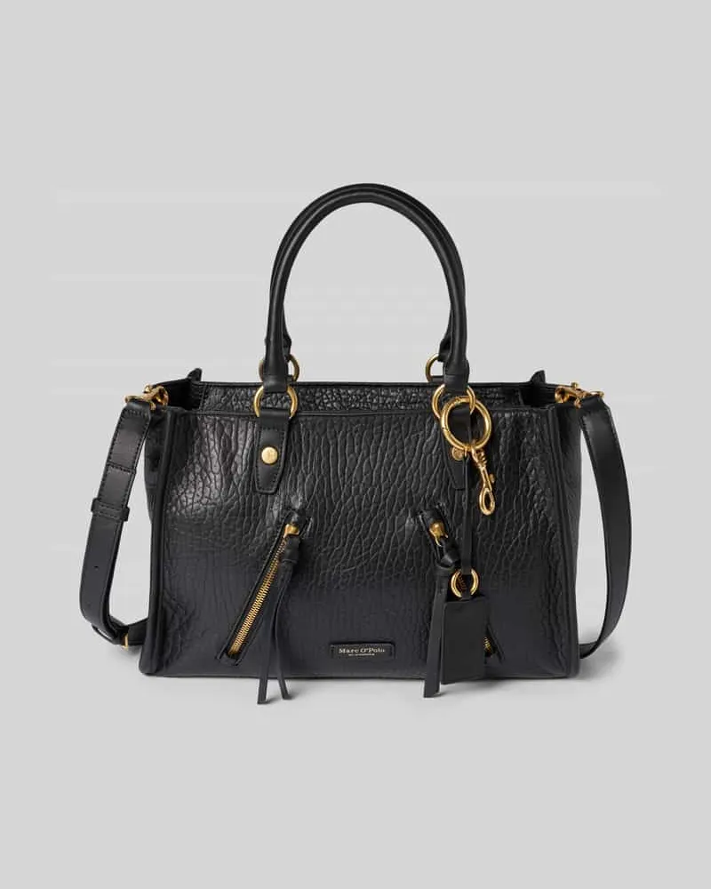 Marc O'Polo Umhängetasche aus echtem Leder Modell 'SHOPPER M Black