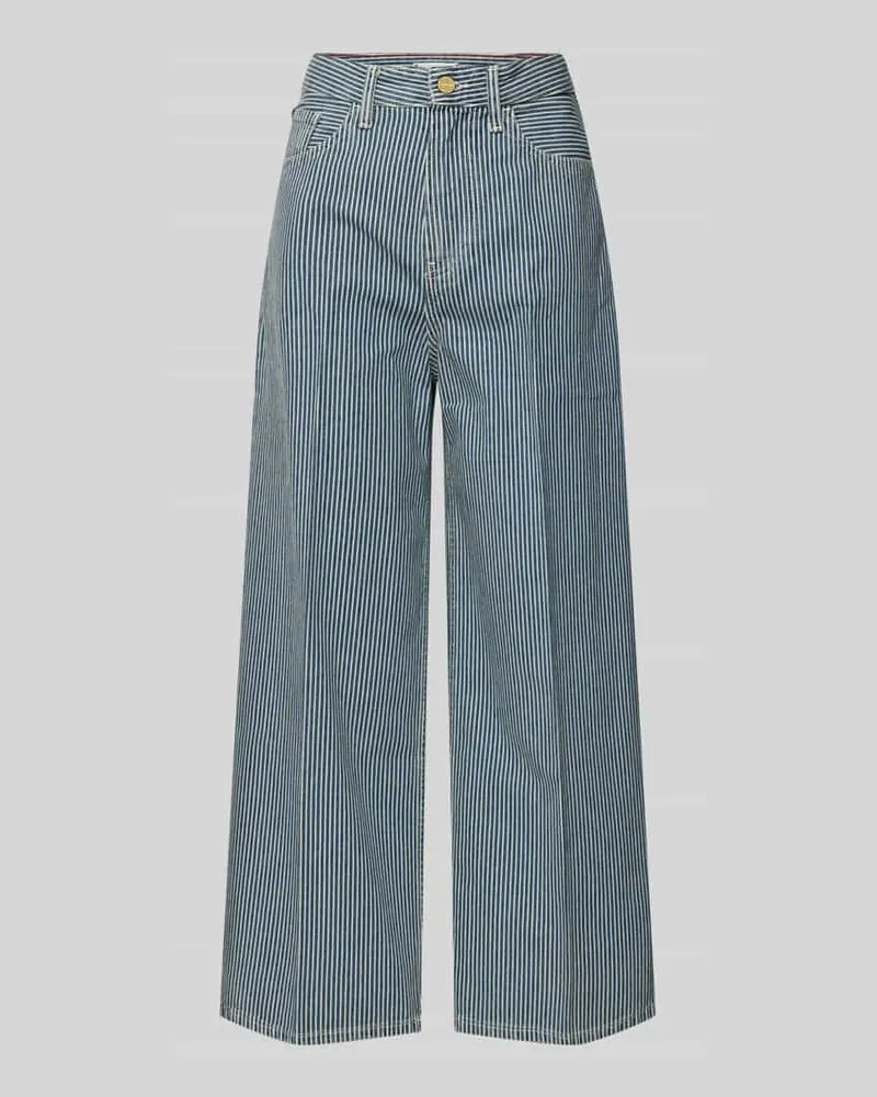 Tommy Hilfiger Wide Leg Jeans mit Allover-Muster Marine