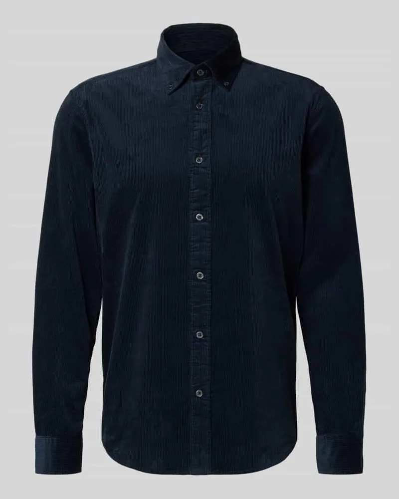 Marc O'Polo Regular Fit Freizeithemd aus reiner Baumwolle Marine