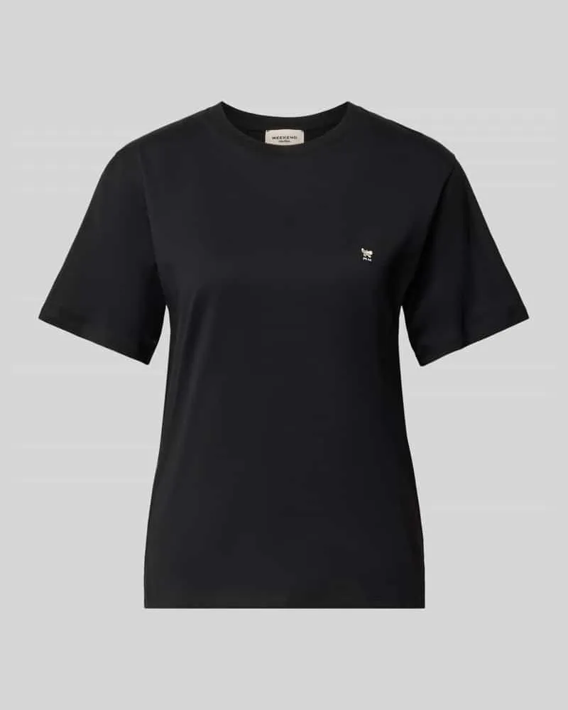 Max Mara Regular Fit T-Shirt aus reiner Baumwolle Modell 'VENACO Black