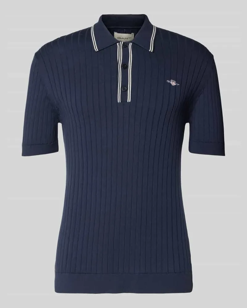 Gant Slim Fit Poloshirt mit Label-Stitching Marine