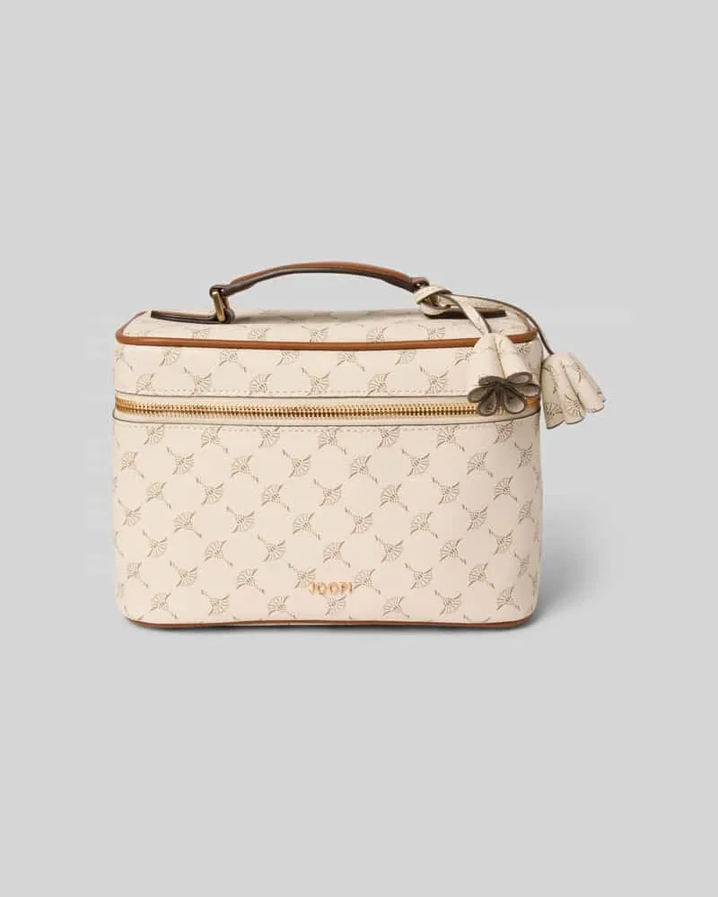 JOOP! Kosmetiktasche mit Label-Detail Ecru