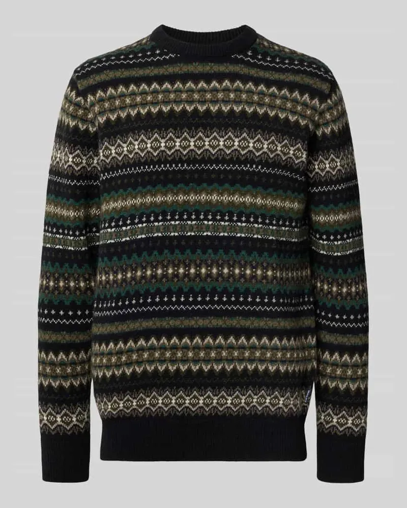 Barbour Regular Fit Strickpullover aus reiner Wolle Modell 'ISLE CREW Black