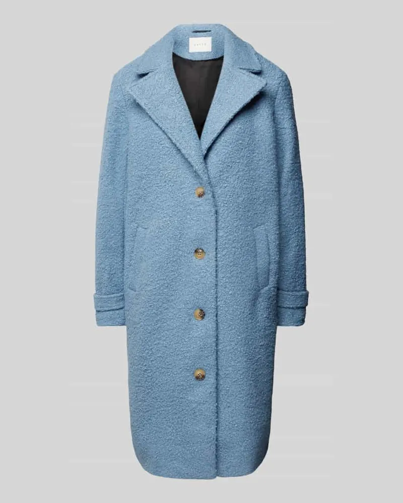 Kaffe Mantel mit Ärmelriegeln Modell 'Anne Rauchblau