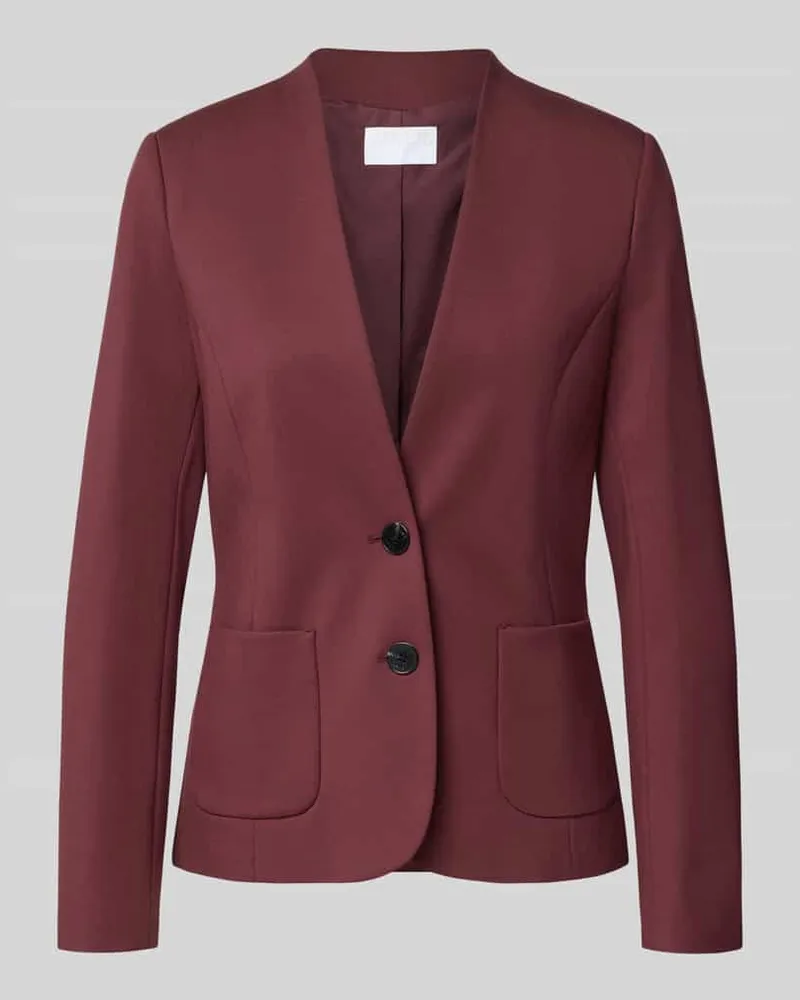 JAKE*S Regular Fit Kurzblazer aus Viskose-Mix Pflaume