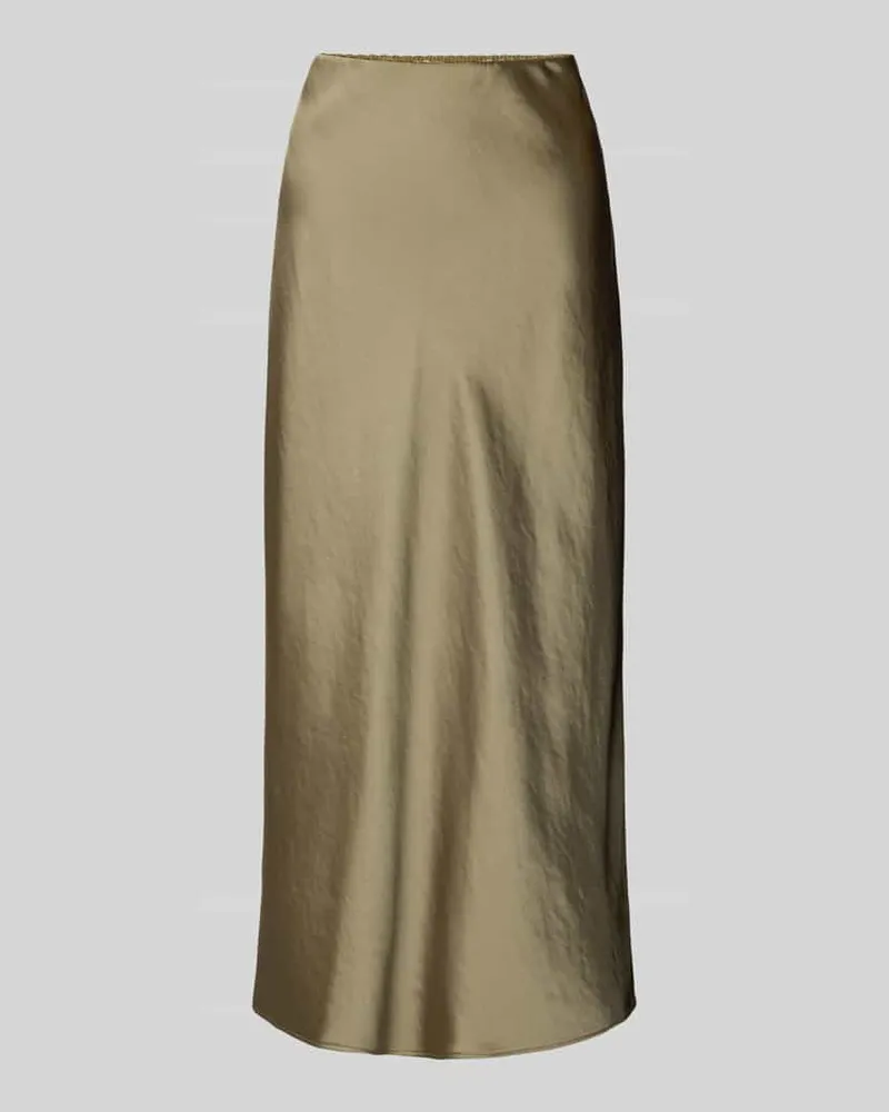 S.Oliver Regular Fit Midi-Rock mit elastischem Bund Khaki