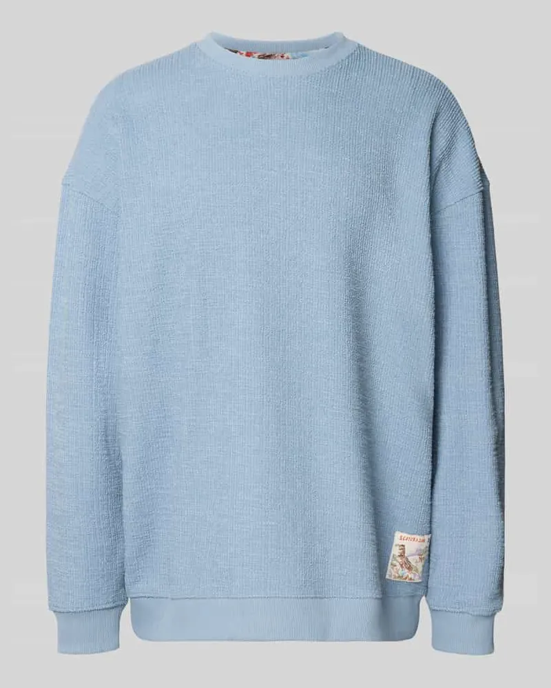 Scotch&Soda Oversized Sweatshirt mit Logo-Patch Blau
