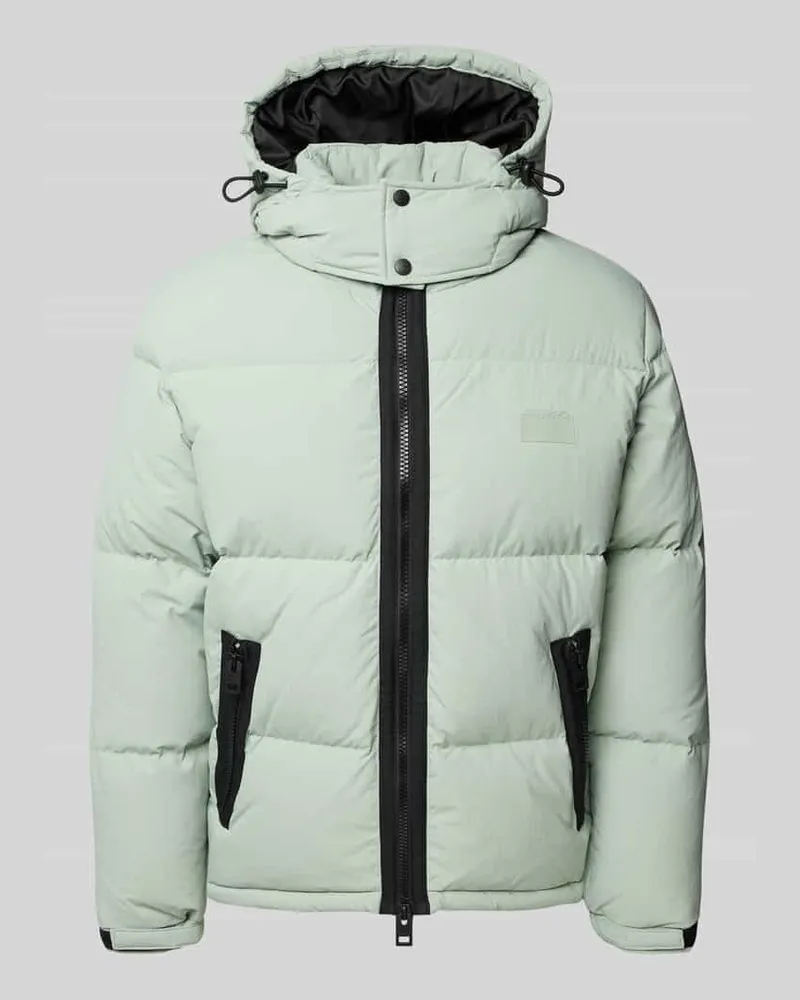 HUGO BOSS Regular Fit Daunenjacke mit abnehmbarer Kapuze Modell 'BIRONO Mint
