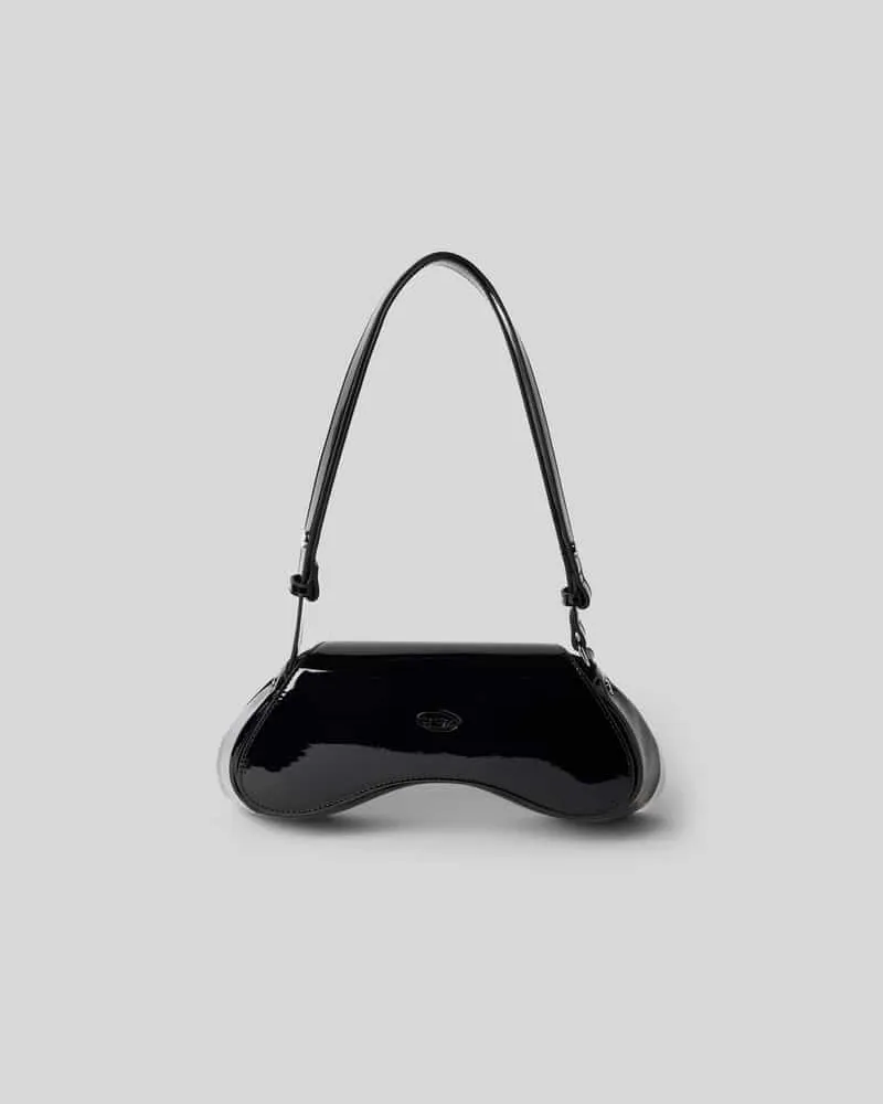Diesel Shoulder Bag mit Überschlag Black